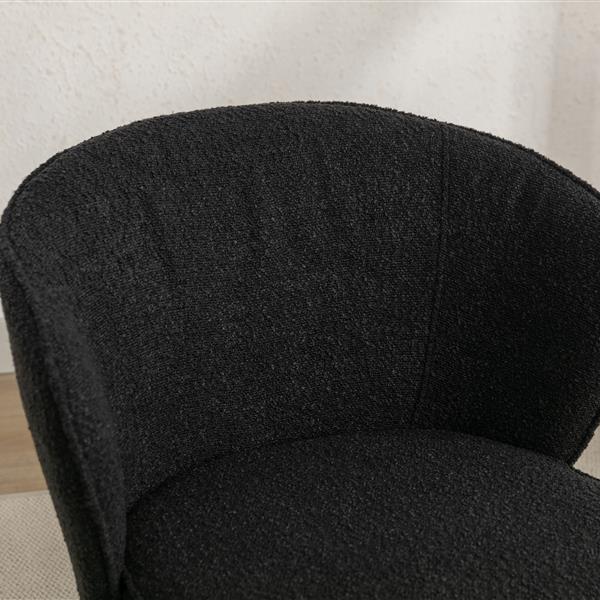 041-Set of 1 Fabric Dining Chair With Black Metal Legs,Black