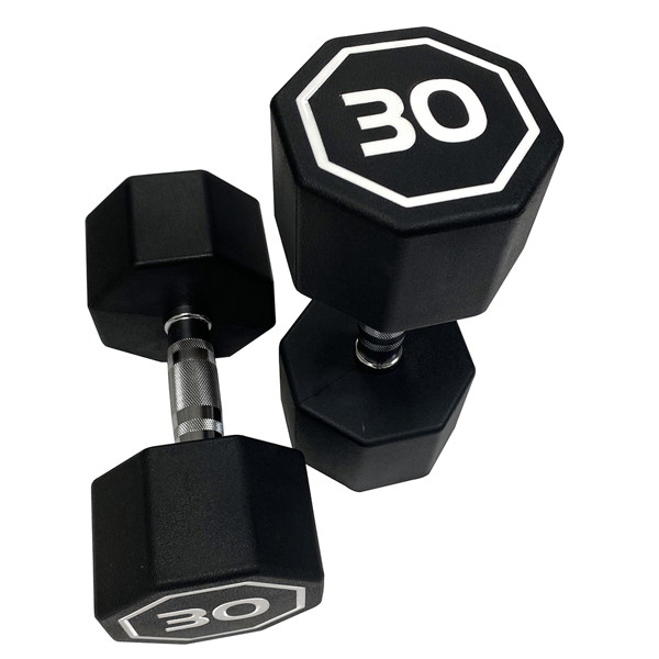 APOLLO IR3920 Premium Octagonal Dumbbells, Large Numbers, Hard Chrome Plated Handle Dumbbells to Assist with Push-Ups, 30 lbs set of 2  