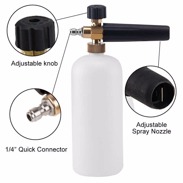 1L Car Washer Snow Foam Lance Soap Bottle Sprayer for High Pressure Gun Jet UK