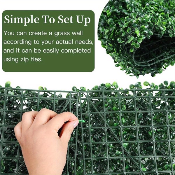 12 pieces of grass wall panels, grass backboards, garden fence, backyard (12 pieces of grass)