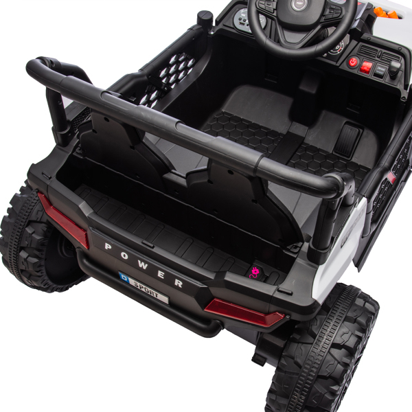 24V Kids Ride On UTV,Electric Toy For Kids w/Parents Remote Control,Four Wheel suspension,Low Start,Adjustable speed,Multimedia player,Early Education,Bluetooth,Rear storage space for kids aged 3+.