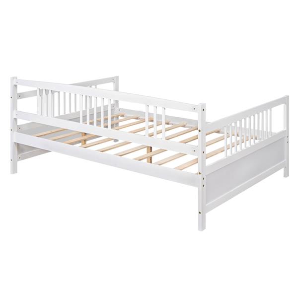 Full Size Daybed with Support Legs, White