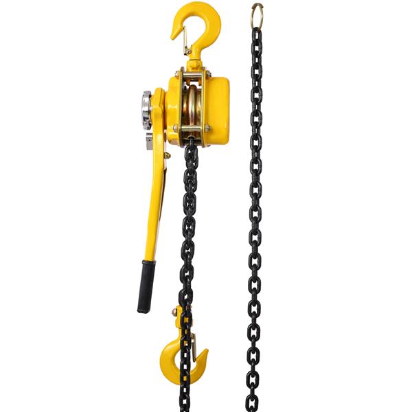 Lever Chain Hoist 1 1/2 Ton 3300LBS Capacity 20 FT Chain Come Along with Heavy Duty Hooks Ratchet Lever Chain Block Hoist Lift Puller