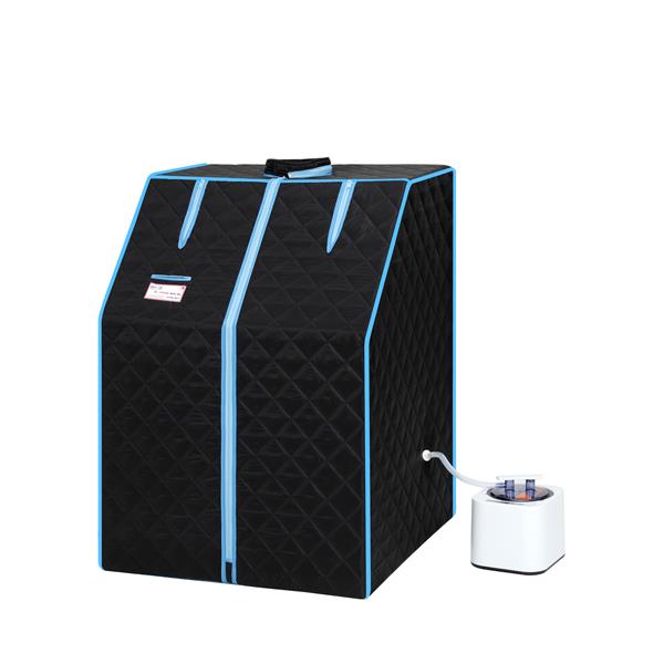 Portable Half body Black Steam Sauna Tent for Personal Relaxation, Detox and Therapy at home.PVC Pipe Connector Easy to Install.Fast heating with FCC Certification