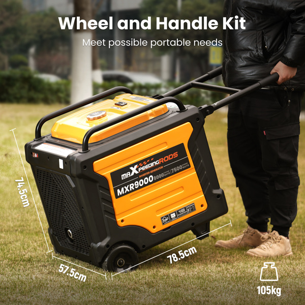 变频发电机Inverter Petrol Generator Portable 7500W E-start with ATS Interface and wheels【Amazon/Walmart/TEMU禁售】 -3
