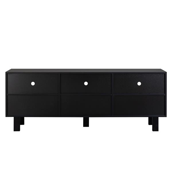 TV stand,TV cabinet,American country style TV lockers,The toughened glass door panel,Metal handles,birch legs,Turn down the drawer,can be placed in Lounge Room,Living Room or Bedroom,color:black