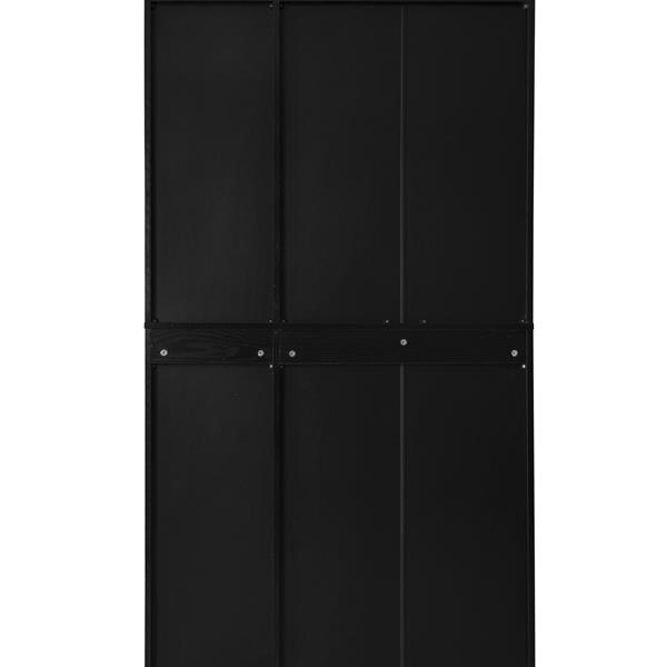 4 Door Cabinet with 4 Shelves with 4 Adjustable Inner Shelves, Storage Cabinet