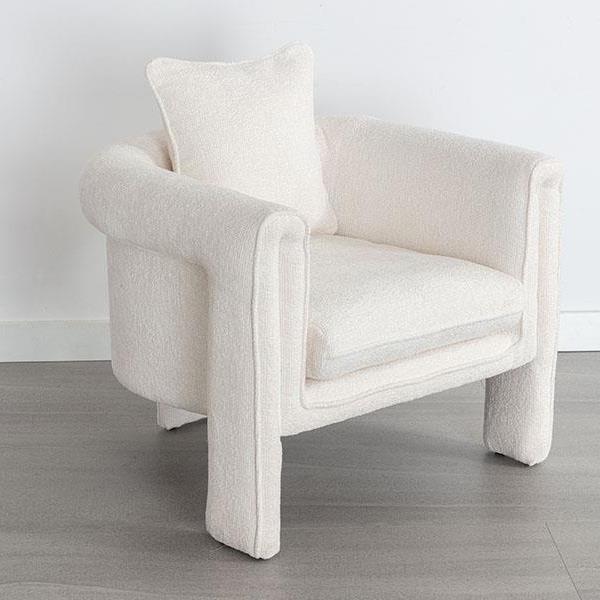 Modern Style Accent Chair Armchair for Living Room, Bedroom, Guest Room,Office, Ivory