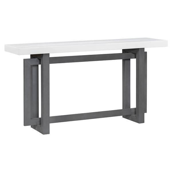 Contemporary Console Table with Wood Top, Extra Long Entryway Table for Entryway, Hallway, Living Room, Foyer, Corridor