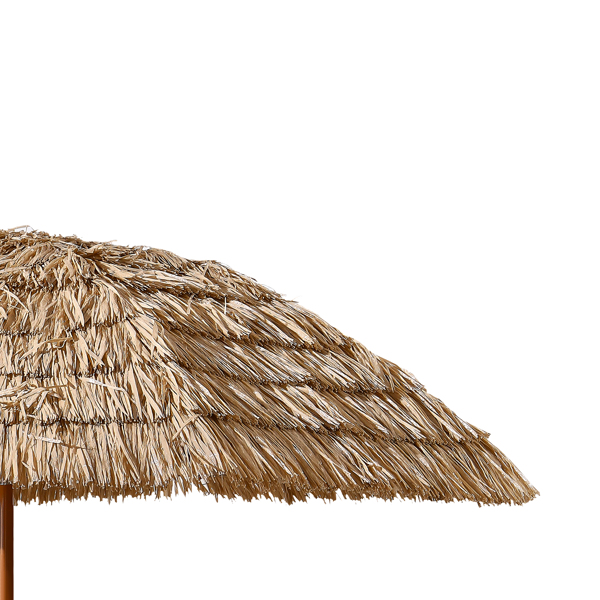 8'Thatch Patio Tiki Umbrella Tropical Palapa Raffia Tiki Hut Hawaiian Hula Beach Umbrella,Straw umbrella 