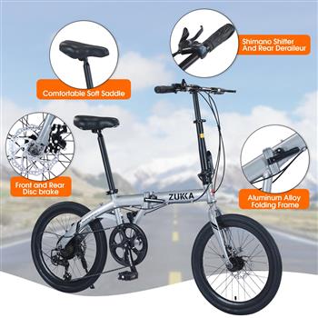 20\\" Folding City Bike Aluminum Frame  7 Speed  Folding Bike