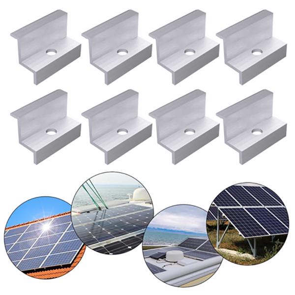 10x Modul - Endklemme 35 mm Solar PV Photovoltaik Aluprofil Befestigung Montage