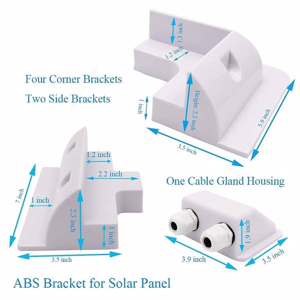 7XSolar Modul Panel Montage Halterung Halter Befestigung Dach Wohnmobil Boot Set