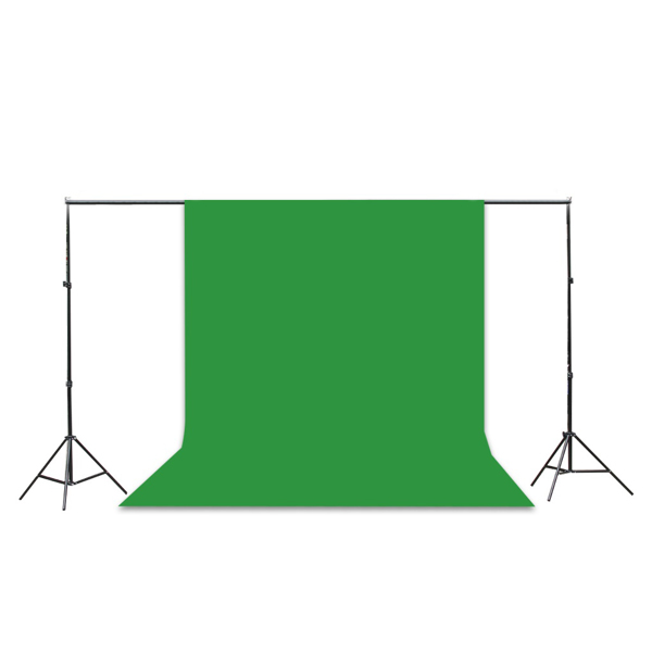 S-8 2 * 3m Foldable Background Stand with 6 Fish Mouth Clips and 2 Sandbag Iron Black Photography Stand