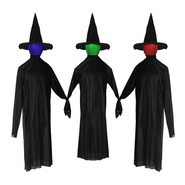  Halloween Black Witches with Change Colors