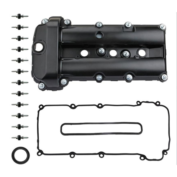 Aluminum Black Valve Cover Set Right Side for 2002-2008 Jaguar S-Type 3.0L #C2S48786