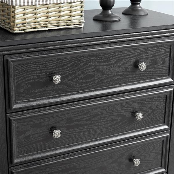 Modern 5 Drawers Dresser 5 Drawers Cabinet,Chest of Drawers Closet Organizers and Storage Clothes Storage Drawers Cabinet for Living Room, Farmhouse Dresser Organizer Black