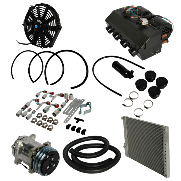 Universal Air Conditioning Kit Under Dash E-404-000 A/C 12V with Quick Fit System Cool Only