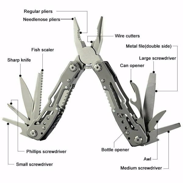 Multifunktions Edelstahl MultiTool Tasche Zange Säge Klappzange Outdoor Tools DE