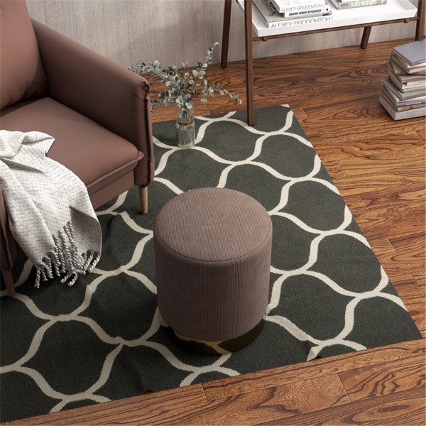 Round Ottoman, Upholstered Foot Stool