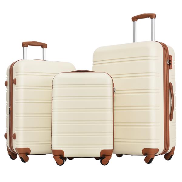 3 Piece Luggage Set Hardside Spinner Suitcase with TSA Lock 20" 24" 28" Available