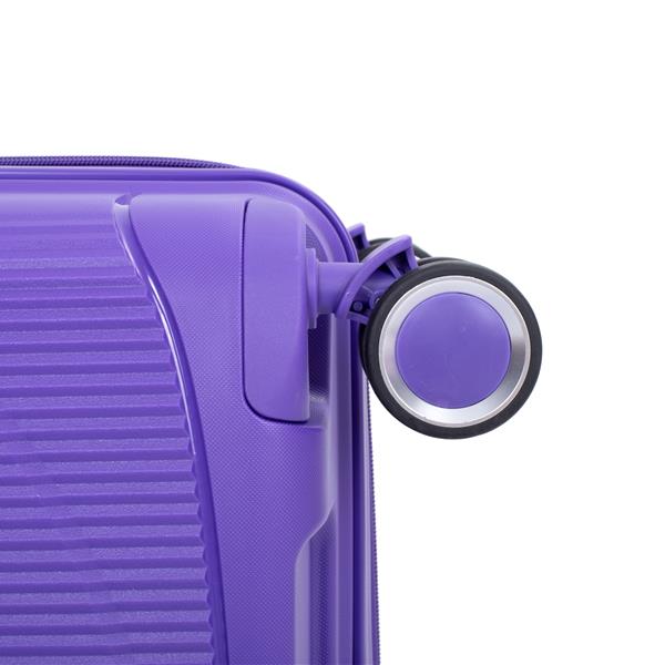 Expandable Hardshell Suitcase Double Spinner Wheels PP Luggage Sets Lightweight Durable Suitcase with TSA Lock,3-Piece Set (20/24/28) , Purple