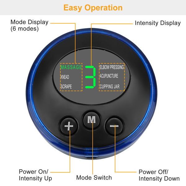 EMS Foot Massage Pad Electric Stimulator Massager Unit Rechargeable Leg Reshaping Muscle Pain Relax Massage Mat w/ 6 Modes 9 Intensity Levels