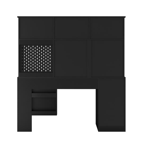 L Shaped Desk with Charger,Computer Desk with Drawers,Bookshelf & Hutchwith LED Light,Modern Corner Desk,Home Office Desk,L-Shaped Study Table Writing Desk,Corner Gaming Computer Desk with Storage