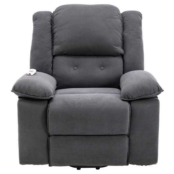 Massage Recliner,Power Lift Chair for Elderly with Adjustable Massage and Heating Function,Recliner Chair with Infinite Position and Side Pocket for Living Room ,Gray