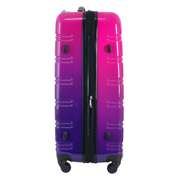 Hardshell Luggage Sets 3 Piece Gradient Color Expandable Suitcase with Spinner Wheels and TSA Lock Lightweight 20" 24" 28" Available,Pink and Yellow 