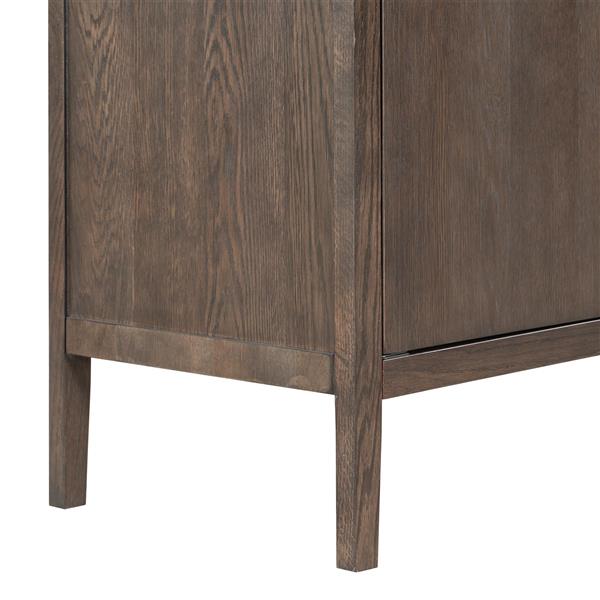 Storage Cabinet Sideboard Wooden Cabinet with 2 Metal handles and 2 Doors for Hallway, Entryway, Living Room