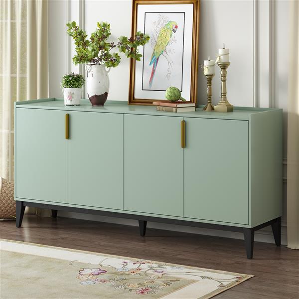 Storage Cabinet Sideboard Wooden Cabinet with 4 Doors for Hallway, Entryway, Living Room, Adjustable Shelf