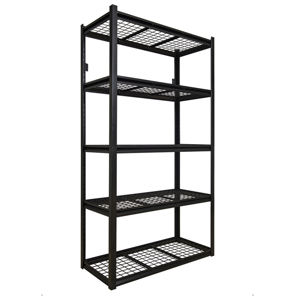 5-Tier  Adjustable Metal Shelving Unit ,Heavy Duty Garage Shelving,Storage Racks,Industrial Utility Shelf,39.4" W x 18 "D x 72''H, Black for Garage, Basement, Warehouse, Workshop,kitchen and so on.