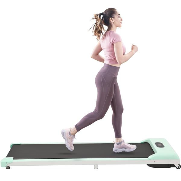 2 in 1 Under Desk Electric Treadmill 2.5HP, Remote Control, Display, Walking Jogging Running Machine Fitness Equipment for Home Gym Office