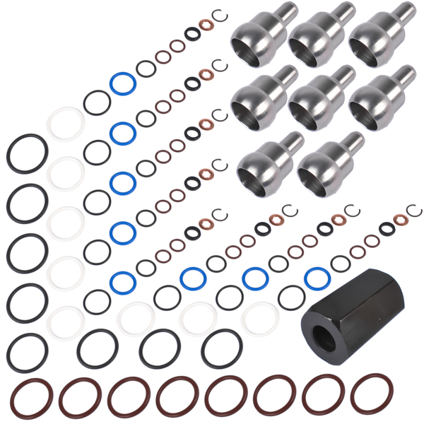 Oil Rail Leak Repair Kit Tool O-rings + Injector +  Copper Crush Washers for Ford 6.0L 2003-2010 