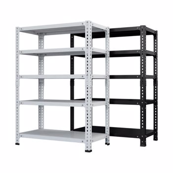 Household storage rack, adjustable display rack, basement balcony storage rack, carbon steel storage rack, 120cm * 50cm * 180cm, five floors (white) 