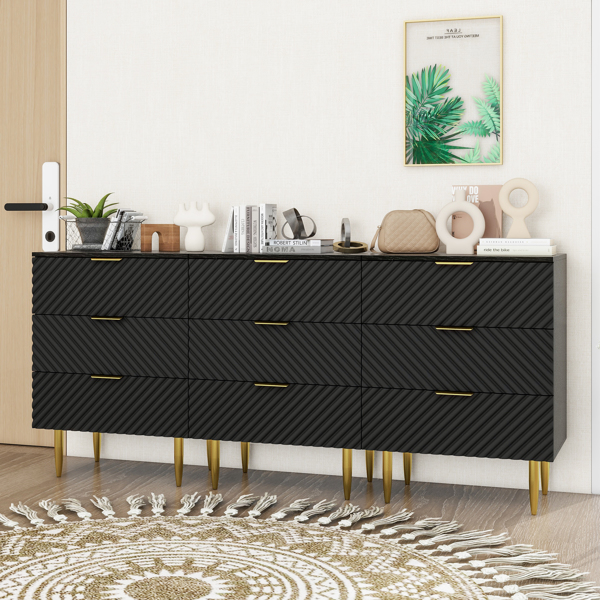 3 Drawer Cabinet, Accent Storage Cabinet, Suitable for Bedroom, Living Room, Study 