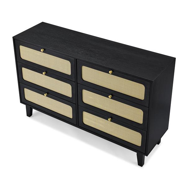 Drawer bedroom dresser, wooden antique dresser, TV cabinet bedroom living room corridor storage dresser, storage box drawer cabinet, six-drawer cabinet