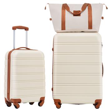 Hardshell Luggage Sets 2Pcs + Bag Spinner Suitcase with TSA Lock Lightweight 20\\" + 28\\"