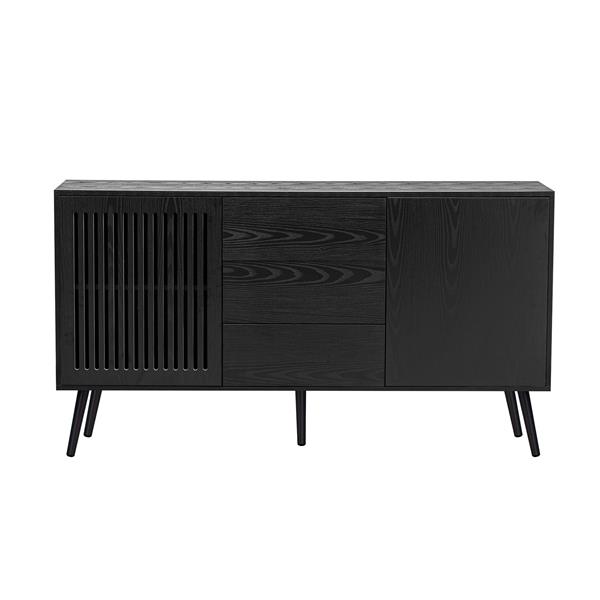 Modern Cabinet with 2 Doors and 3 Drawers, Suitable for Living Rooms, Studies, and Entrances.