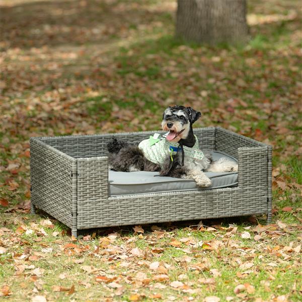 Dog Bed, Pet Bed, Pet Enclosures, Pet Outdoor Furniture, Pet Patio Furniture, Seasonal PE Wicker Pet Furniture, Dog Bed With Cushion