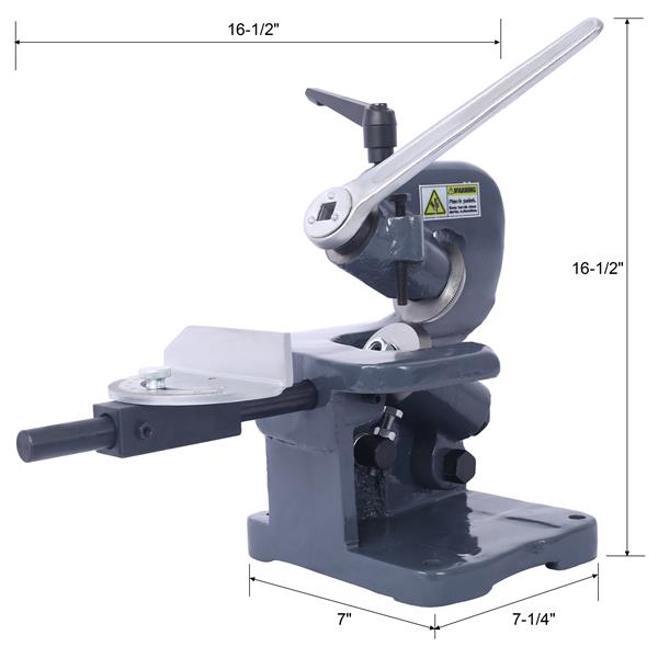 Multiple-Purpose Throatless Sheet Metal Shear Cutter with 16 Gauge