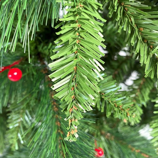 7.5 FT Upside Down Christmas Tree with Artificial Berries and Santa's Legs, PVC Pine Needles, Artificial Holiday Christmas Pine Tree