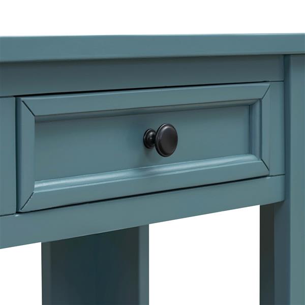 Console Table/Sofa Table with Storage Drawers and Bottom Shelf for Entryway Hallway(Dark Blue)