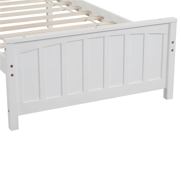 Wood Platform Bed Twin size Platform Bed, White