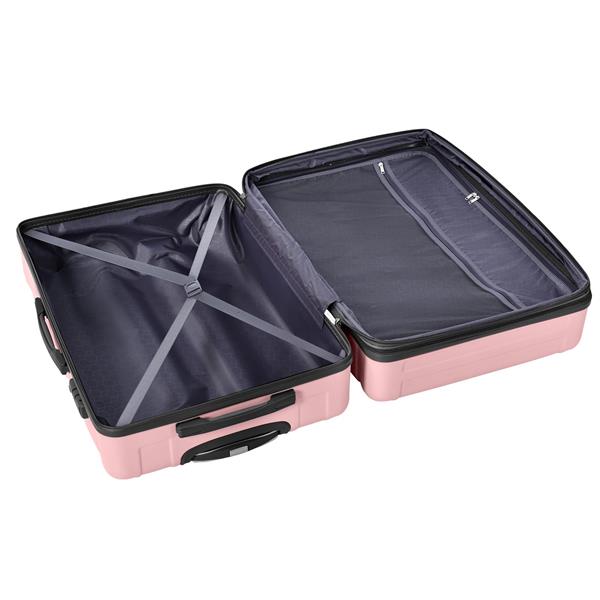 Luggage Sets New Model Expandable ABS Hardshell 3pcs Clearance Luggage Hardside Lightweight Durable Suitcase sets Spinner Wheels Suitcase with TSA Lock 20''24''28''(pink)