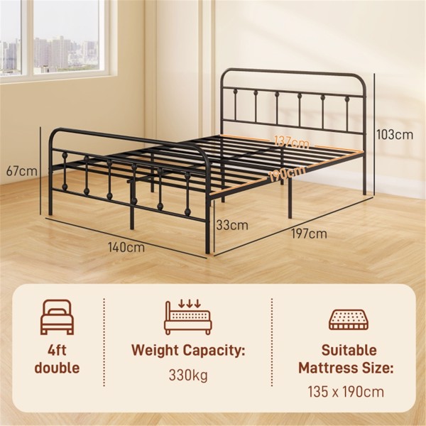 140cm Metal Bed Frame