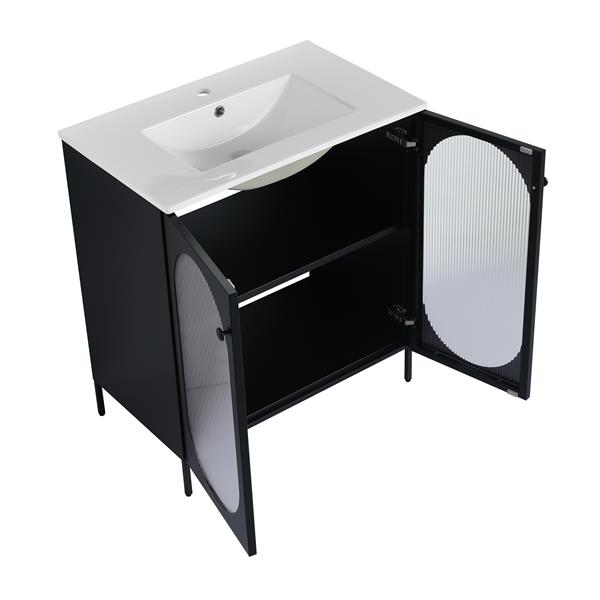 30 Inch Freestanding Bathroom Vanity With Ceramic SInk