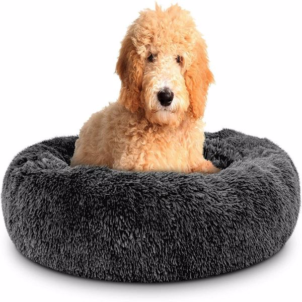 Hundebett Katzenbett Haustierbett Kuschelbett Bett Hundekorb Plüsch Donut Kissen