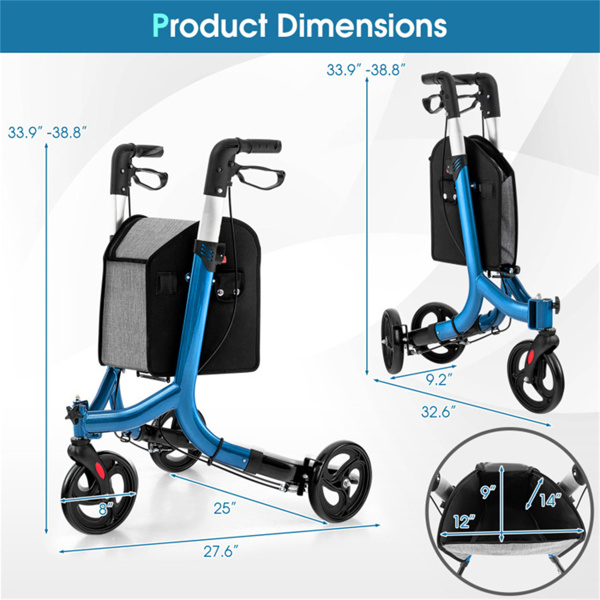 Foldable mobile walking aid with large shopping cart